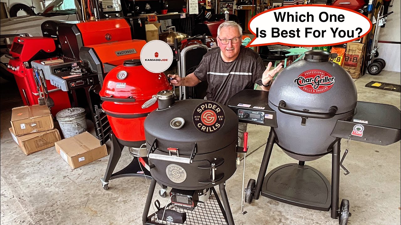 Испытание Kamado Kettle Smoker-Grill! / Kamado Joe, Chargriller, Spider Grills / Что лучше?
