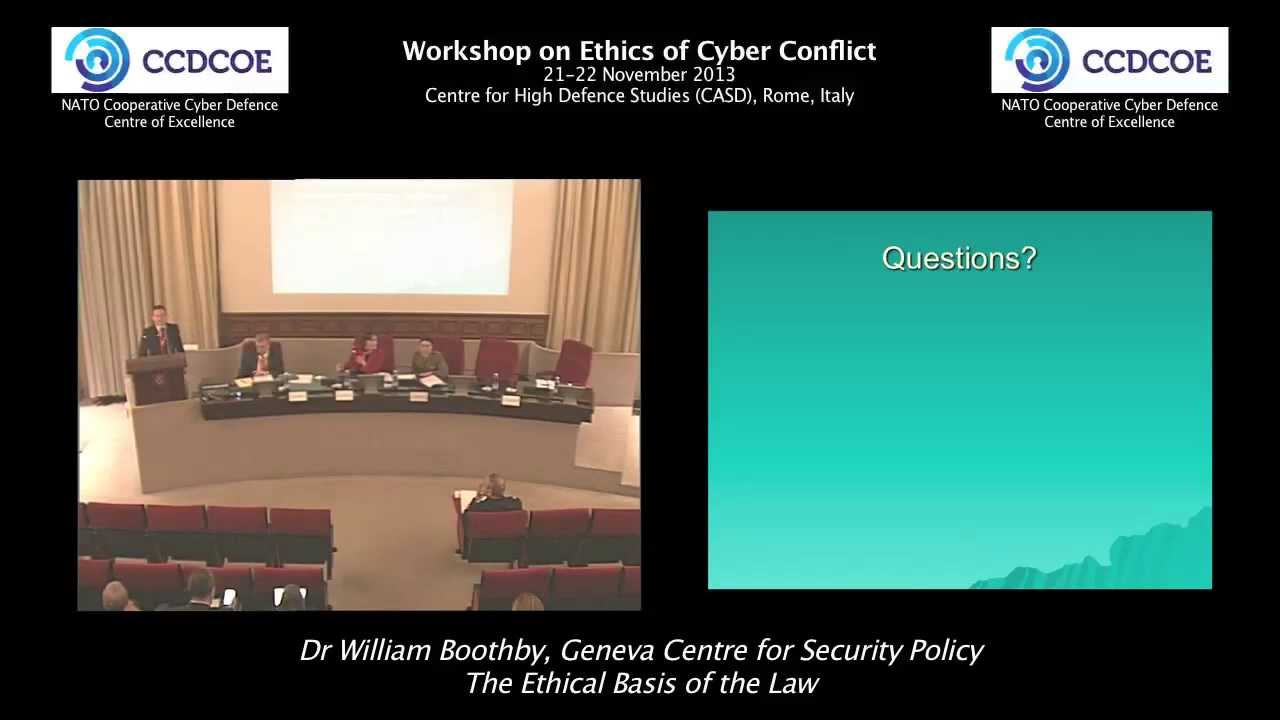 Dr Bill Boothby - The Ethical Basis of the Law