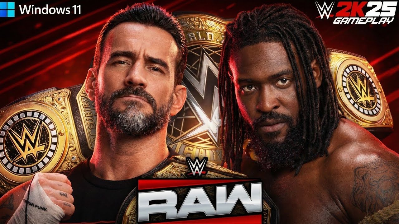 Полный матч: CM Punk против Oba Femi WWE 2K25 NETFLIX RAW 27 января 2026 г.