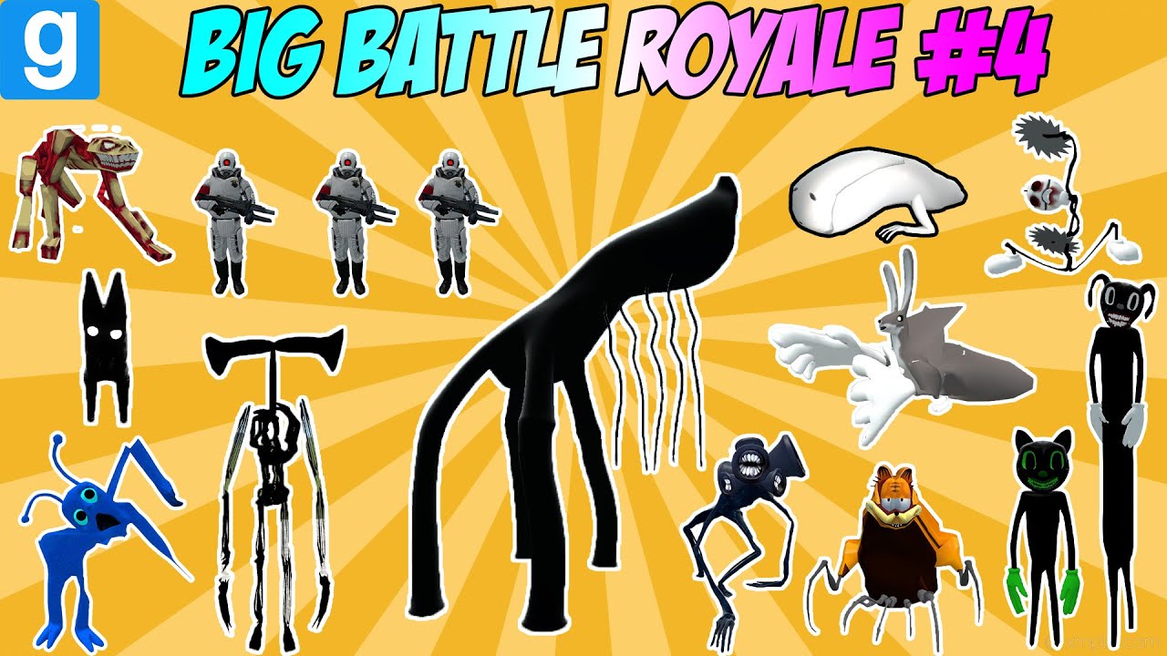 BIG BATTLE ROYALE WITH TREVOR HENDERSON CREATURES #4 - Garry's Mod Sandbox