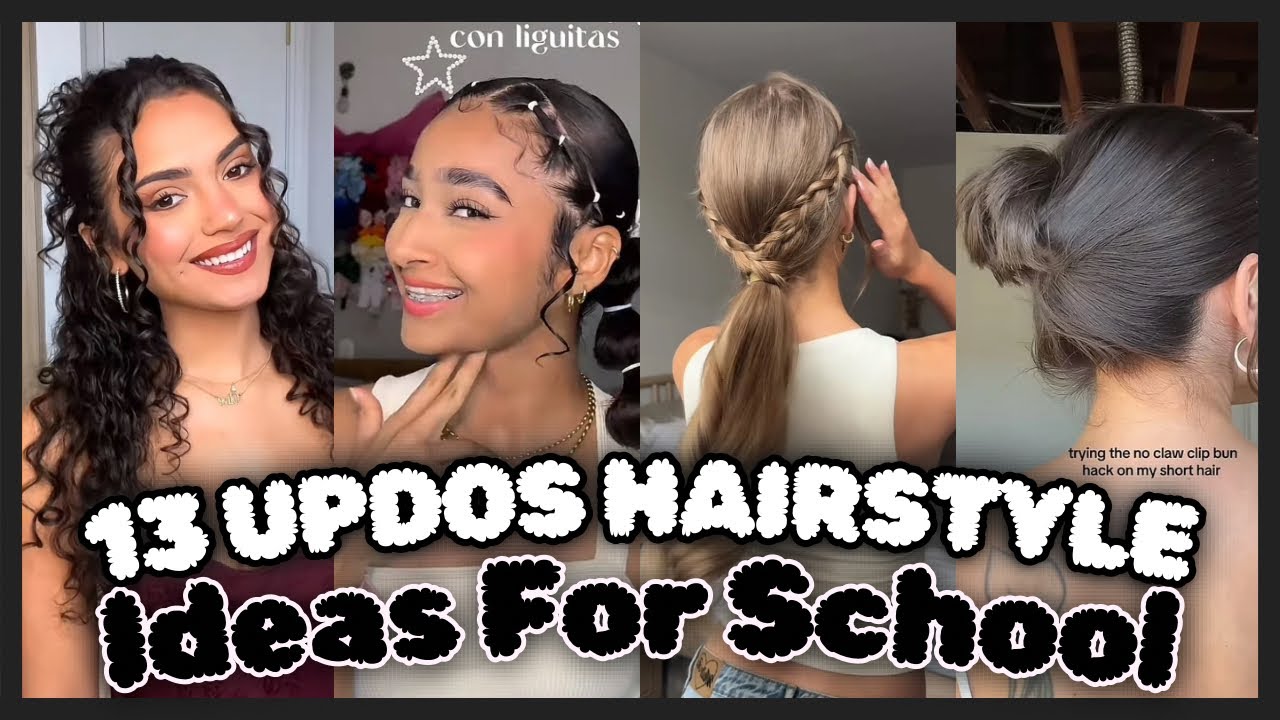 13 Updos Hairstyle Ideas for School 🖤