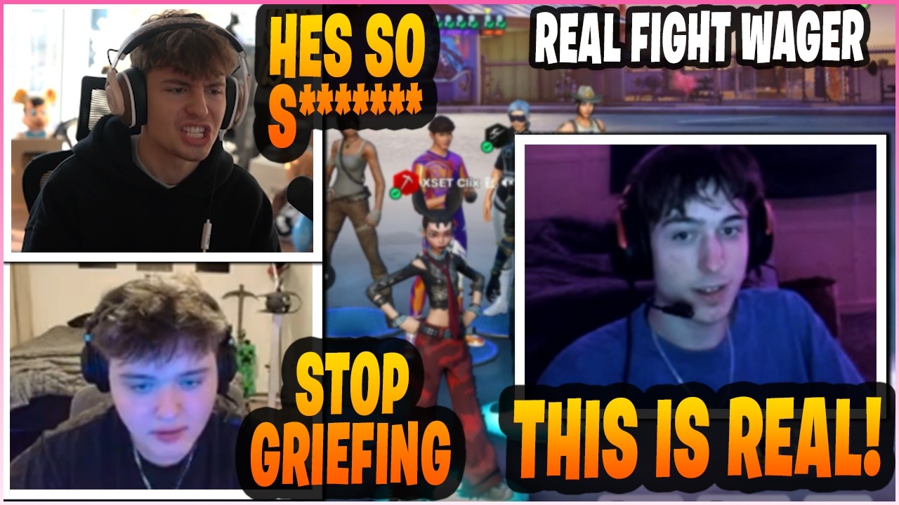 CLIX & HIGGS Challenge PETERBOT To A REAL FIGHT WAGER & It GET SUPER INTENSE! (Fortnite Moments)