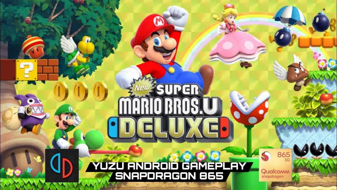 New Super Mario Bros U Deluxe || Yuzu Android Gameplay 🎮 Snapdragon 865