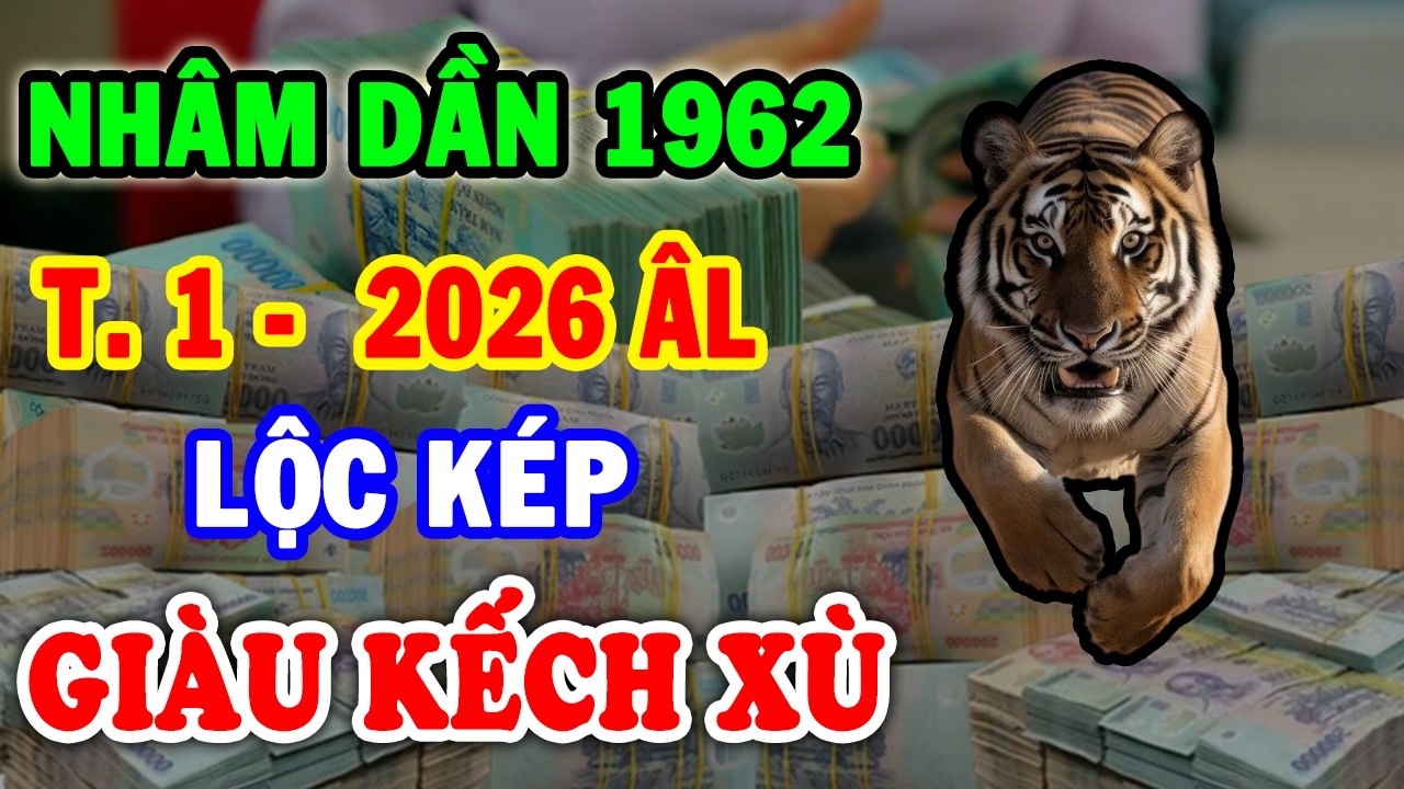 Số Đỏ Như Son Nhâm Dần 1962 Đầu Năm 2026 Trúng Lộc Kép Tiền Về Ùn Ùn Đổi Đời Giàu To T.1 ÂL