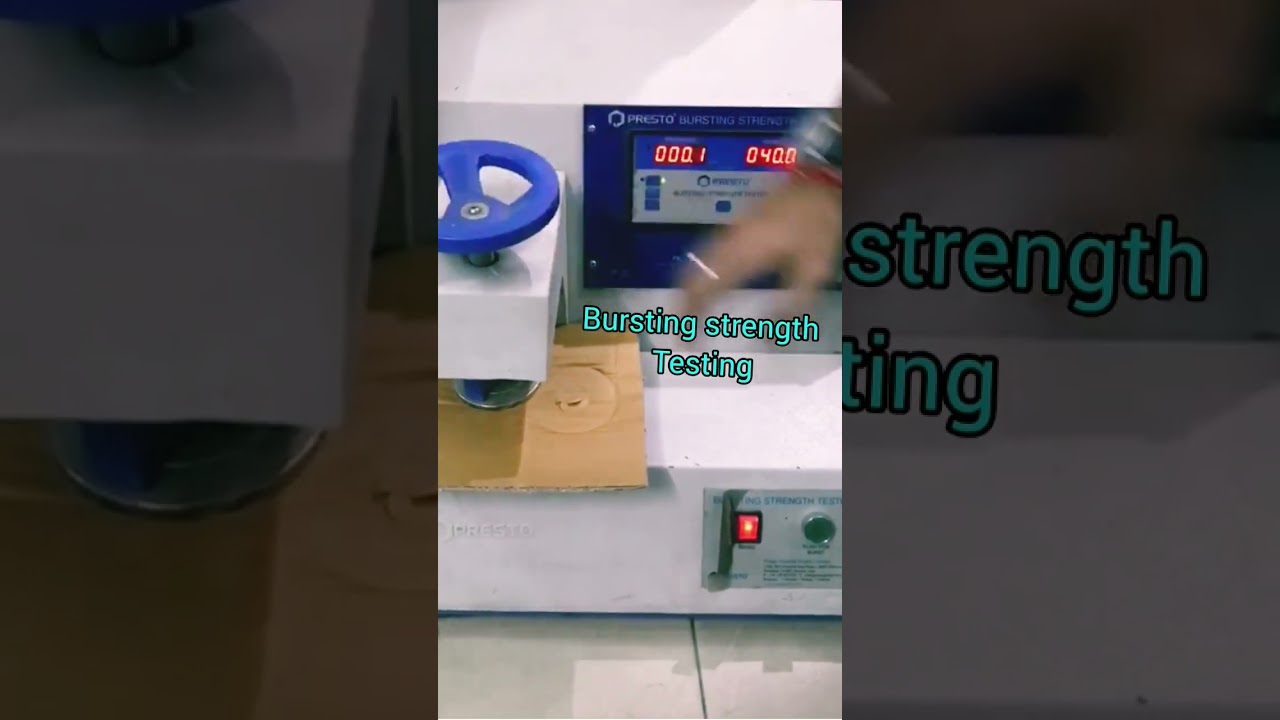 Bursting strength testing #machine #youtubeshorts #youtube #strength #power #cardboard #paper #tools