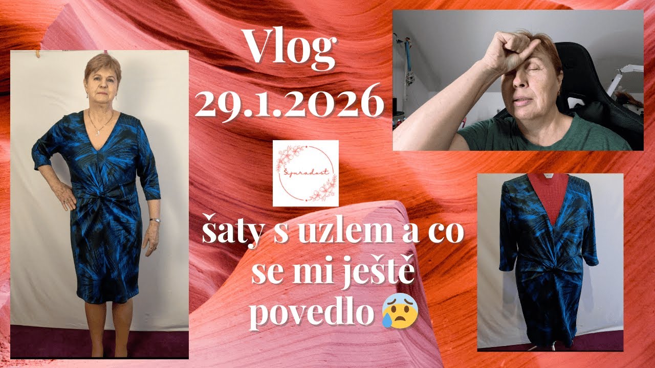 Vlog 29.1.2026- šaty s uzlem z dajvingu, povídání, co se mi povedlo 😰 a co nás čeká🥳