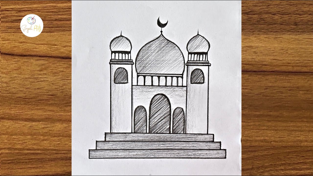 Ramadan Mubarak Drawing easy Step By Step || Ramadan drawing || Easy drawing ideas for beginners