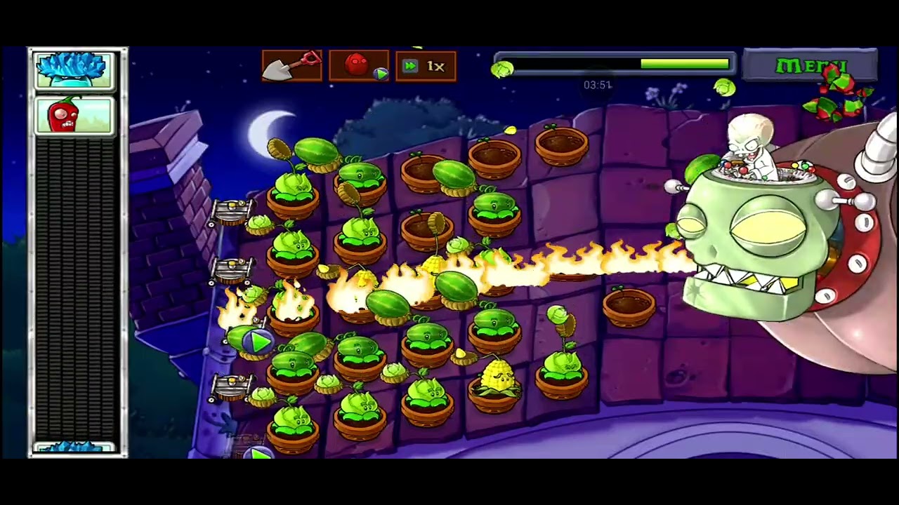 Derrotando o boss do plantas VS zombi 