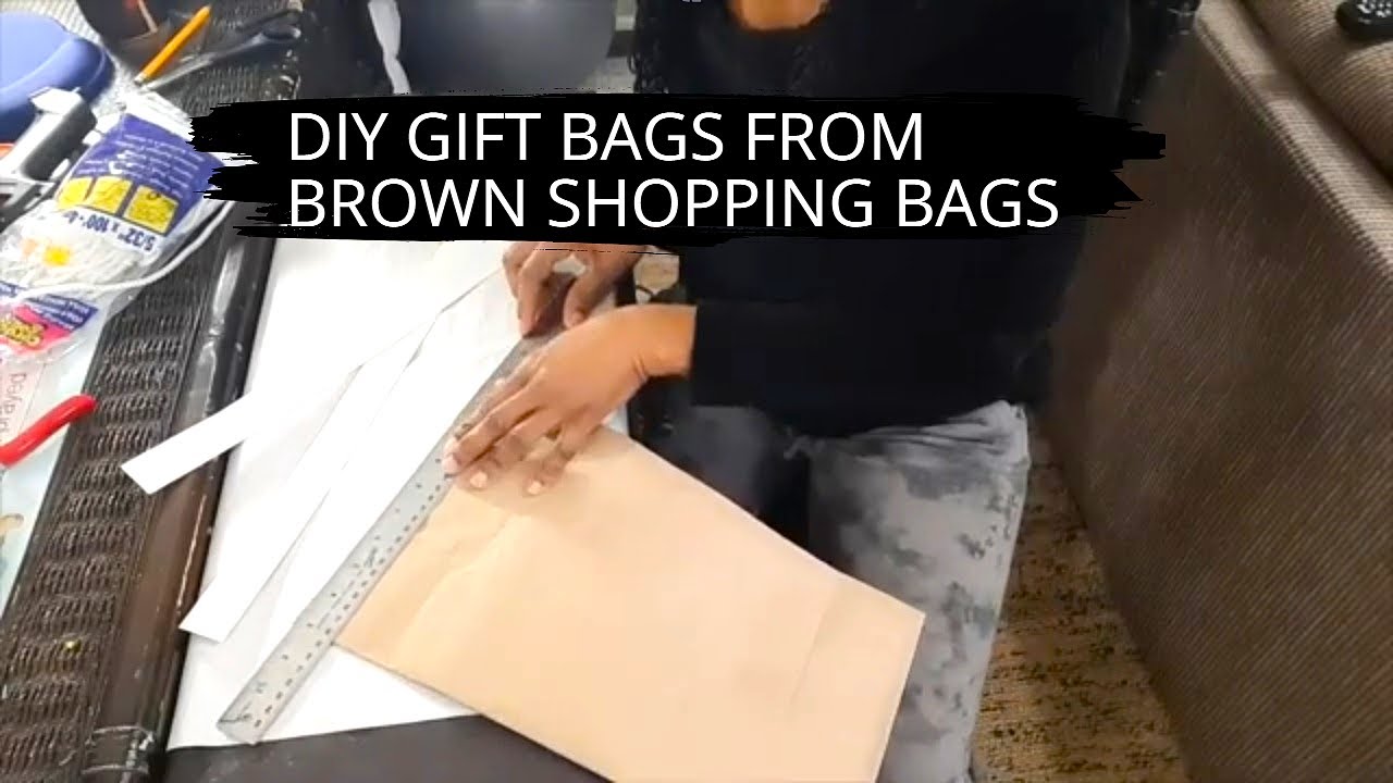 DIY GIFT BAGS FROM BROWN PAPER BAGS