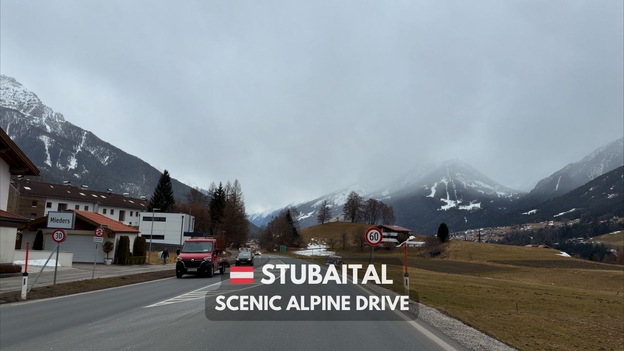 🇦🇹 Driving into the long awaited snowstorm | Stubaital | Feb 12 | 4K HDR | Tirol, Austria | Alps
