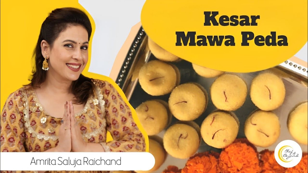 How to Make Kesar Mawa Peda | केसर मावा पेड़ा | Janmashtami Special | Chef Amrita Raichand