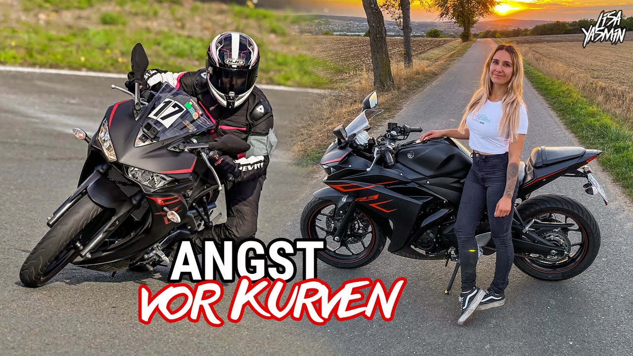 Angst vor Kurven fahren 😱| Yamaha R3 | Kurventraining | Lisa Yasmin