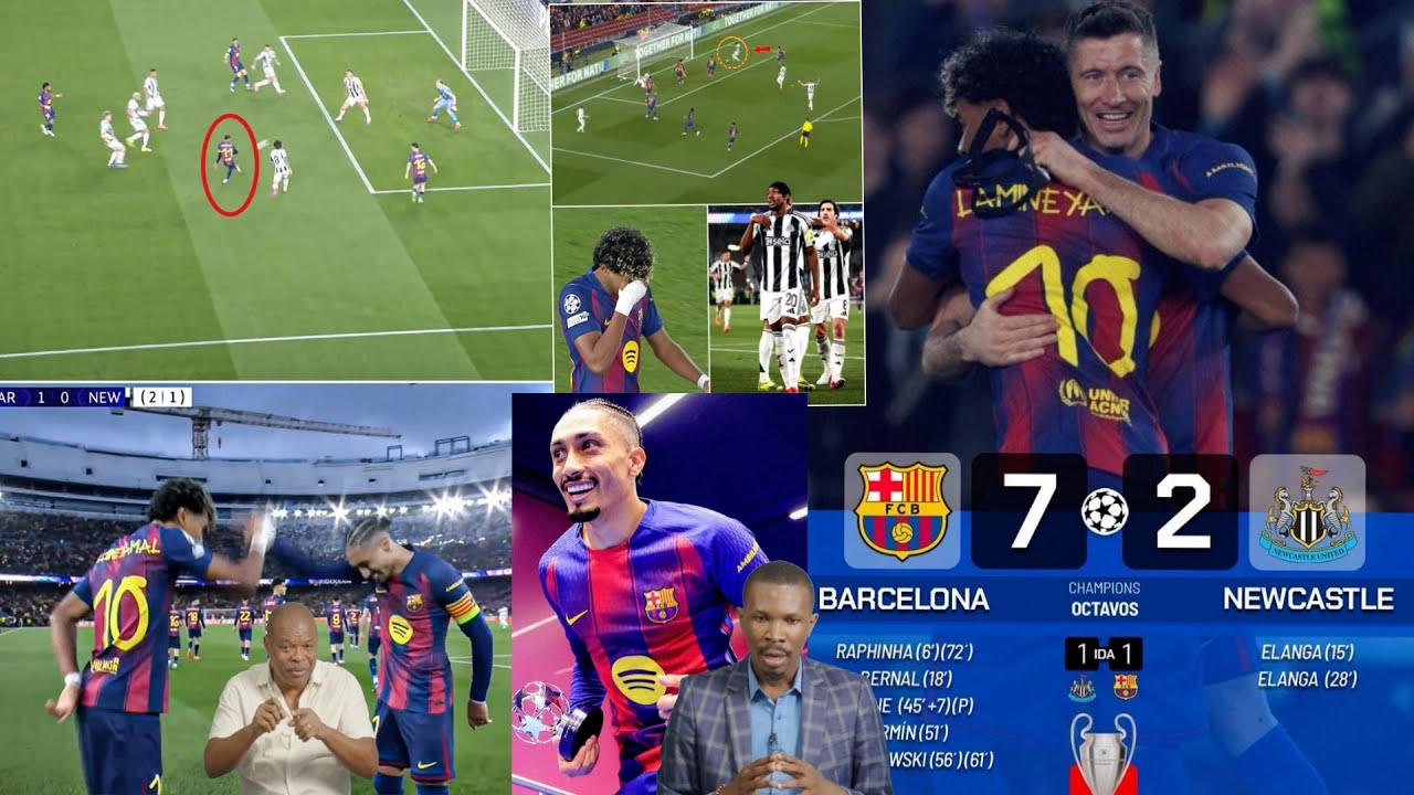 Rudy sou viktwa barcelone 7-2 new castle barca kraze new castle pral jwenn ATM 1/4 triple rafinha