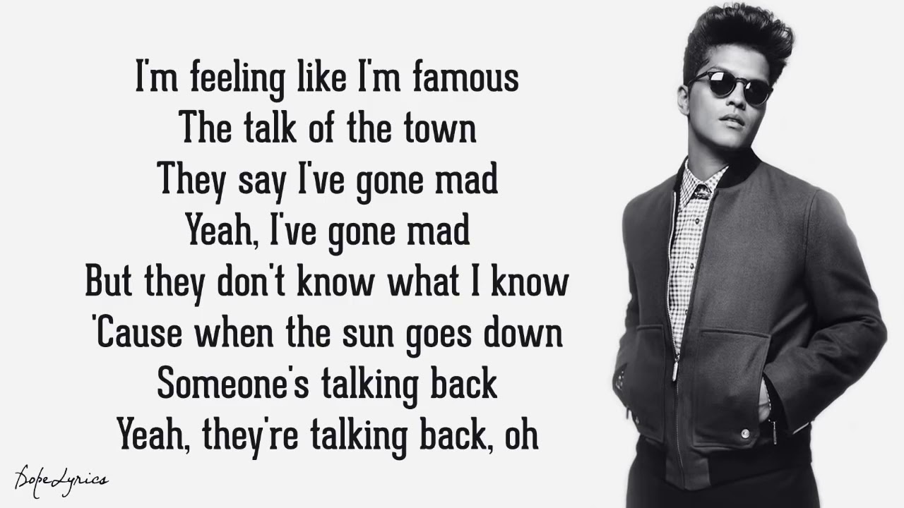 Bruno Mars -  Talking To The Moon (Lyrics) 🎵