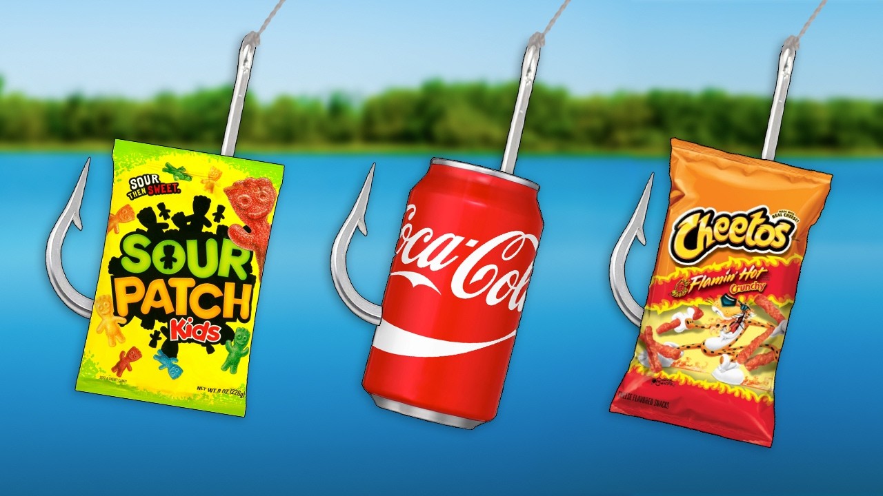 Grocery Store FOOD Fishing Challenge!