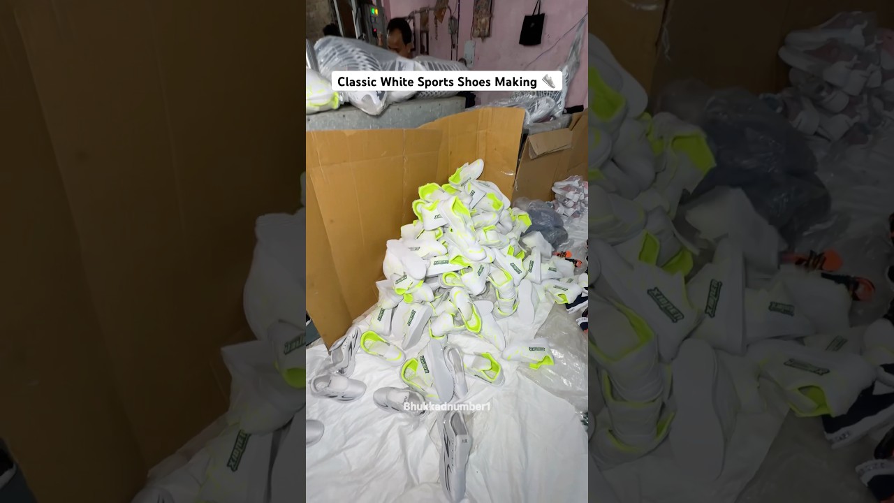 Classic White Sports Shoes Making in Factory #youtubeshortsindia #ytshortsindia #sportsshoes
