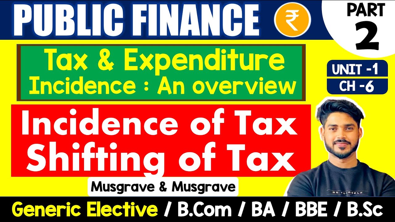 Concept of Tax Incidence  & Tax Shifting | Tax & Expenditure Incidence | Public Finance GE | BCom BA