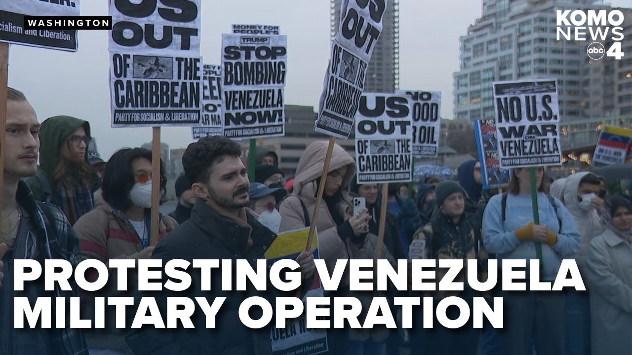 Seattle protests U.S. military operation in Venezuela amid Maduro capture, strikes