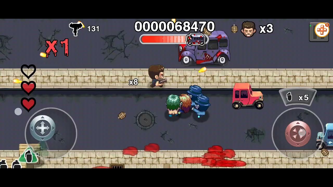 Jugando zombie of age luchando con un carro zombie y esquivé su ataques y lo vencí 
