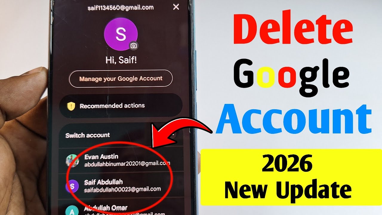 How to Delete Google Account Permanently On Android / iPhone 2026