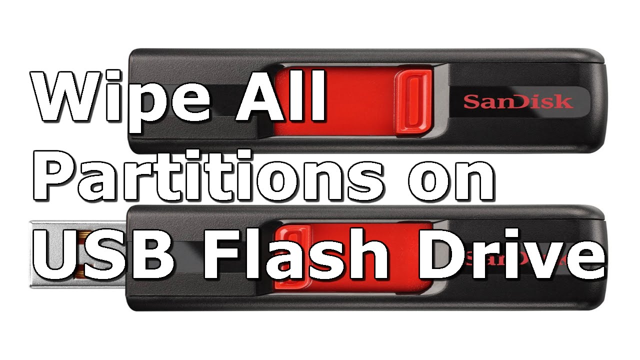 Как очистить все разделы на USB-накопителе в Windows