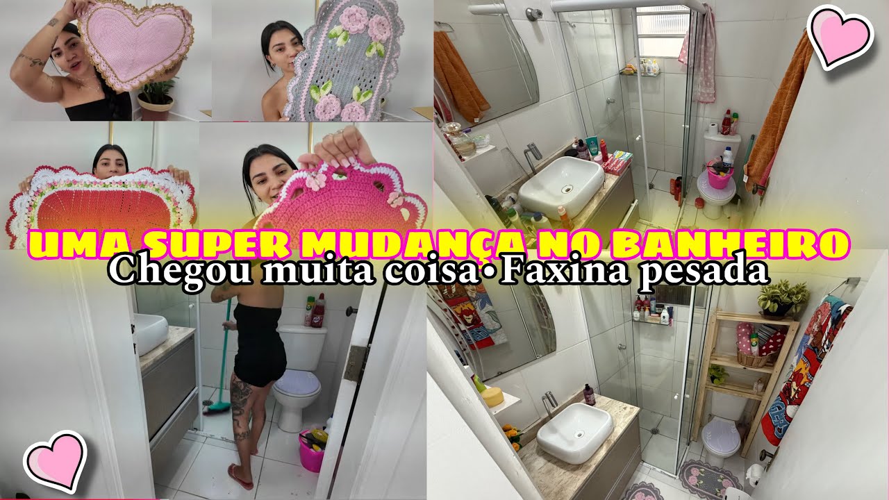 CHEGOU BASTANTE CROCH&Ecirc;|| SUPER FAXINA NO BANHEIRO e DECORA&Ccedil;&Atilde;O|| ELE FEZ UMA BELICHE e Mais&hellip;🏠✨💕