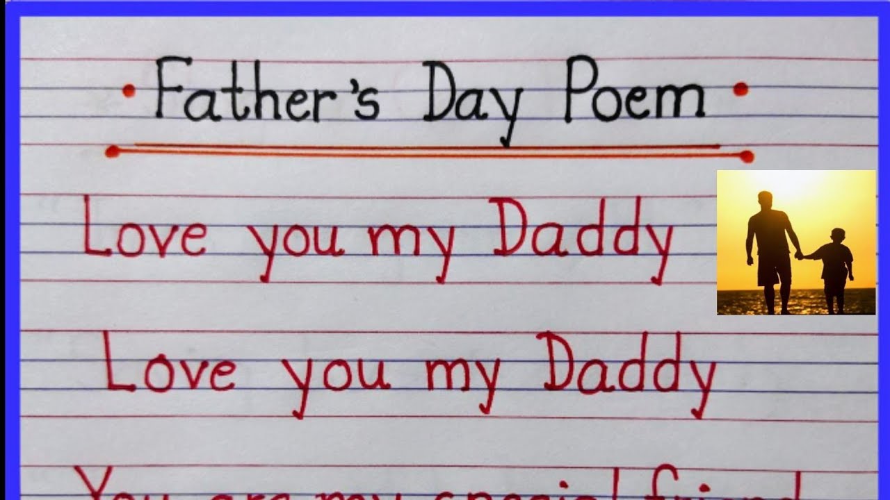 Poem on Father's Day/ Father's Day Poem in English/ Father's Day 2022/ Father's Day poem in English