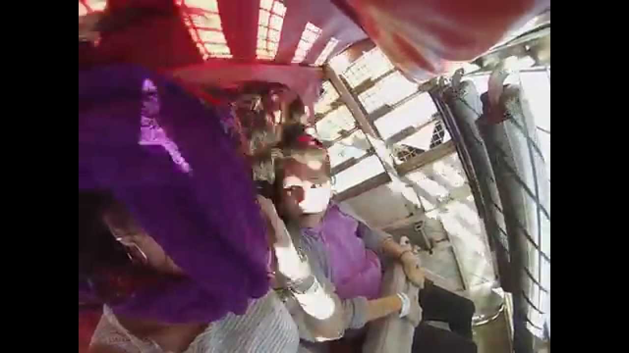 My daughter freaking out riding the Zipper.