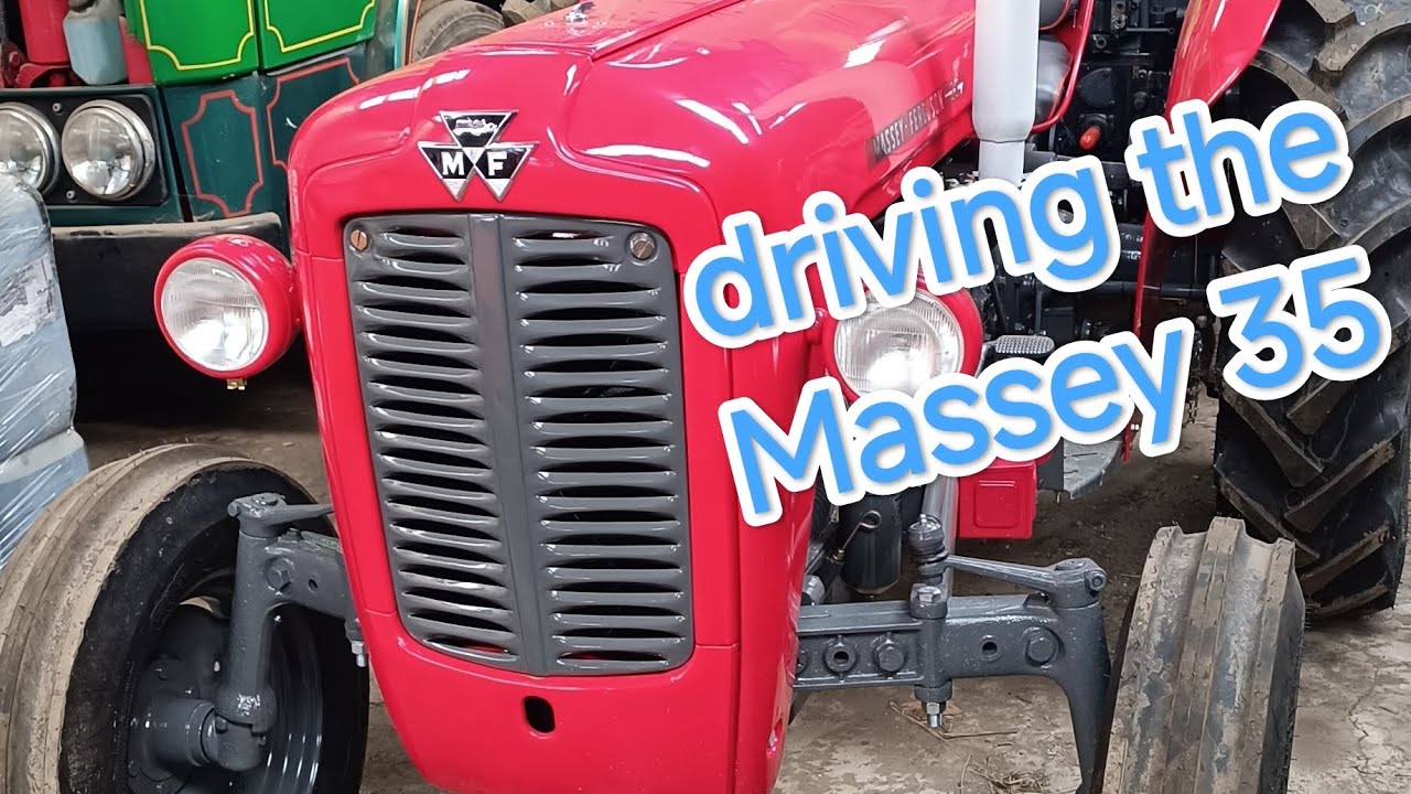driving the Massey 35 tractor