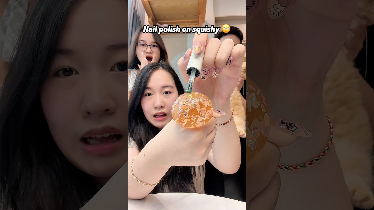 Nail polish on Squishy👀😱