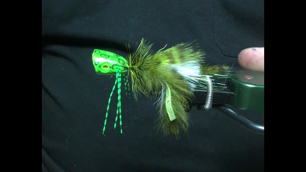 Fly Tying - Bass Popper, Krueger's Lipstick Lucy