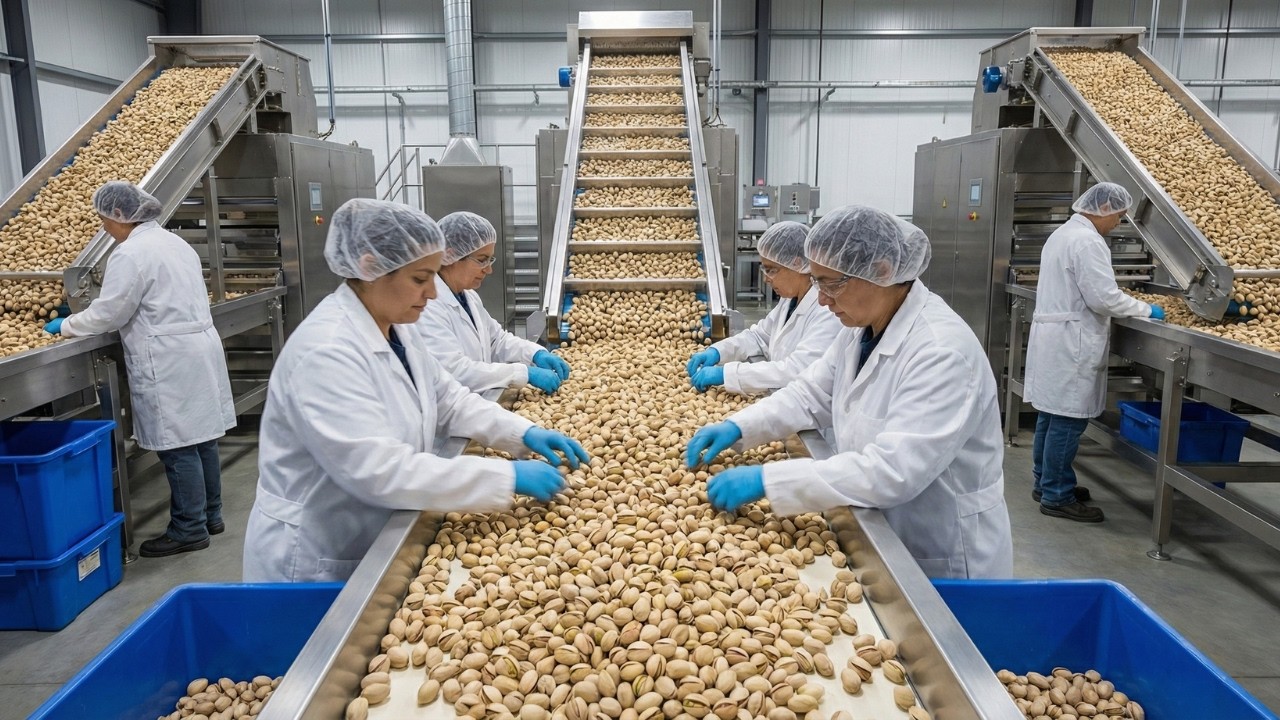 INSANE! Inside a Modern Pistachio Processing Facility: 50M Nuts/Day AI Sorting (2026)