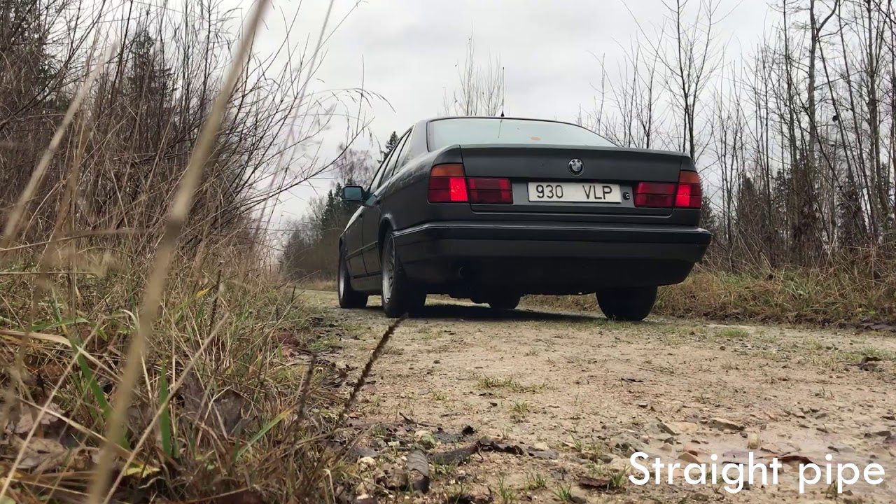 BMW E34 2.0 M20 Straight pipe vs sport rear muffler