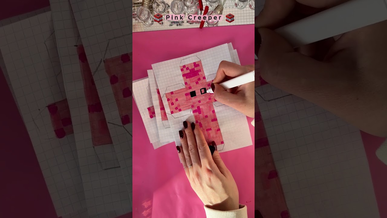 Pink Creeper Minecraft