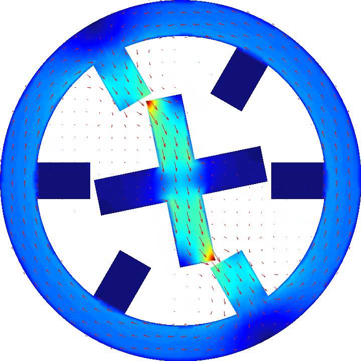 Reluctance motor rotation animation 3