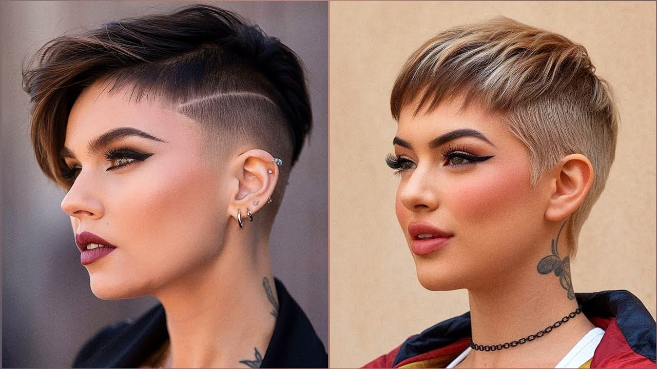 Undercut Pixie Haircuts For women over 50 | Short Pixie Haircuts 2025 | Boy cut for girls