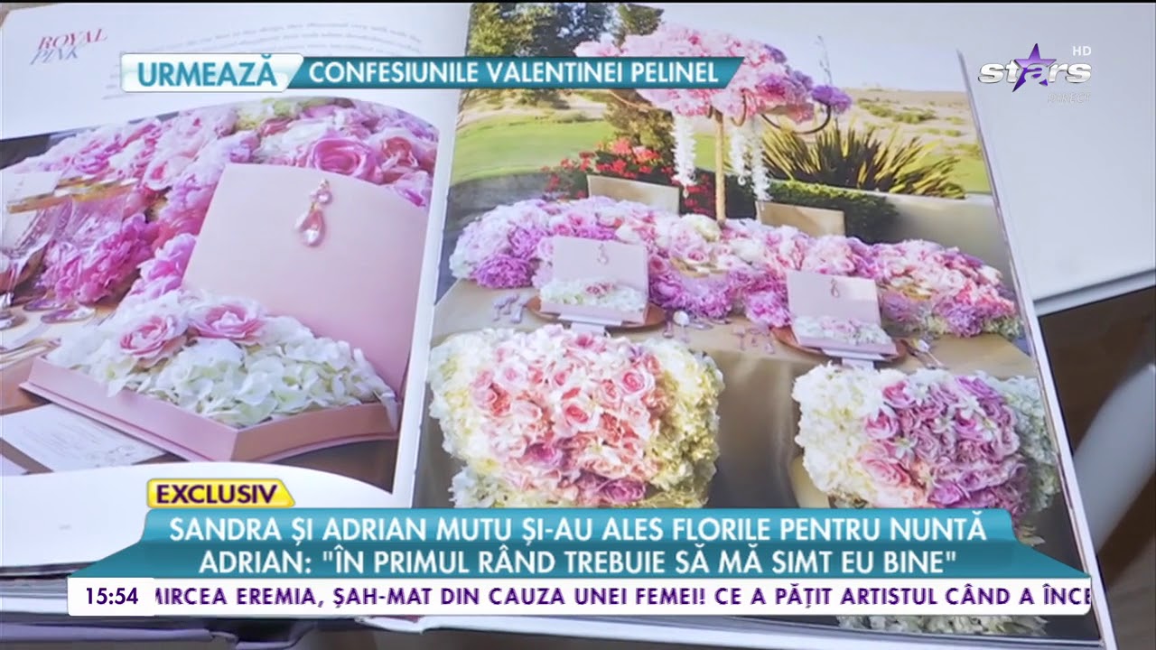 Sandra şi Adrian Mutu şi-au ales florile pentru nuntă