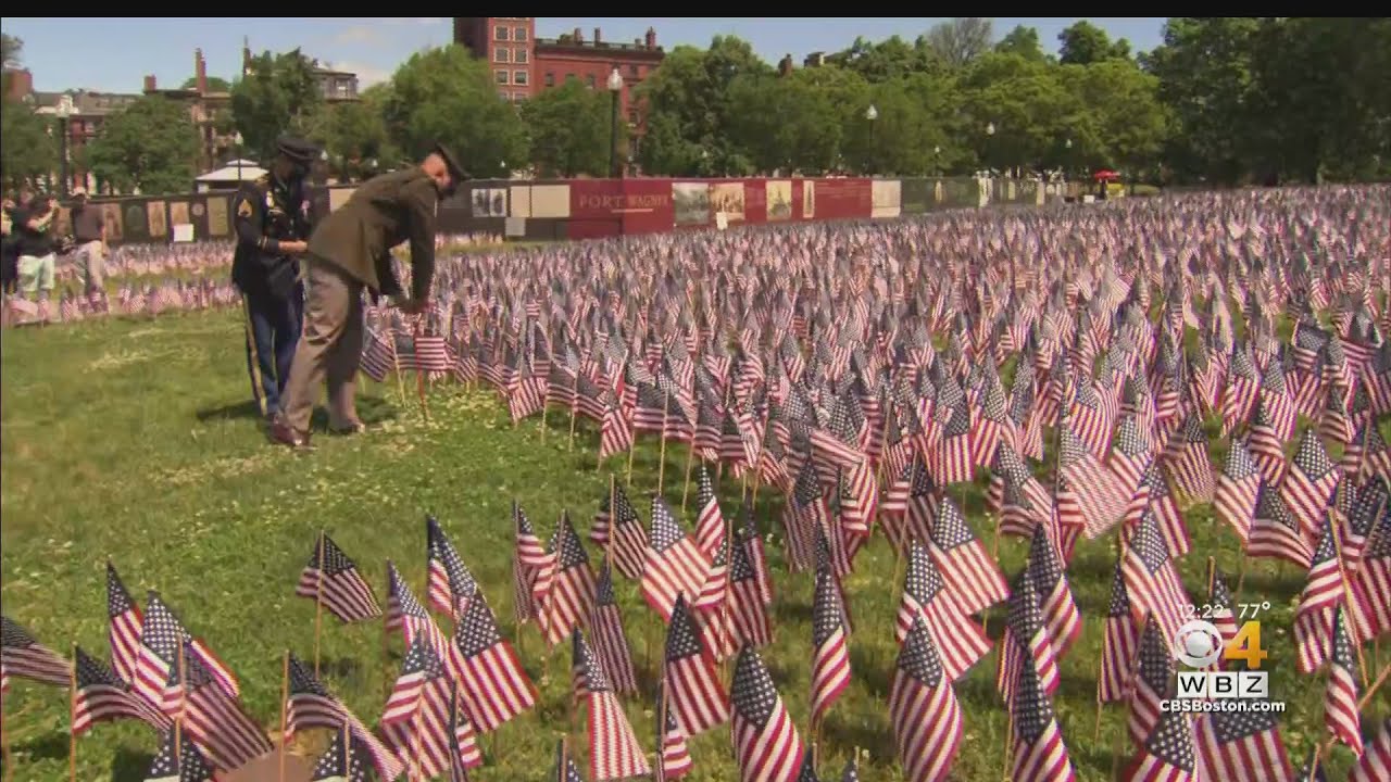 More Than 37,000 American Flags Now On Boston Common To Honor Massachusetts Military Heroes