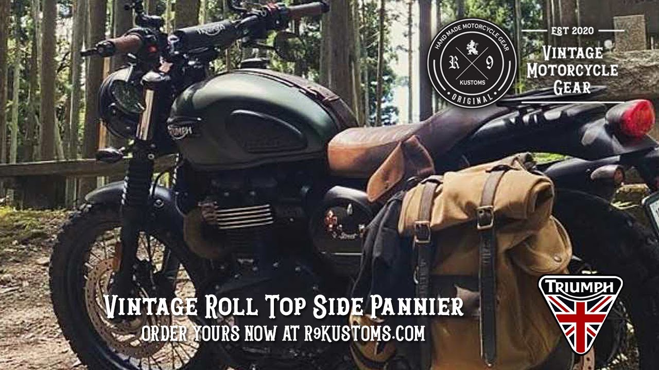 【おすすめバッグ】個人的におすすめなヴィンテージ感溢れるサイドバッグとツールバッグR9Kustoms Thailand #motovlog #triumph #motovlog
