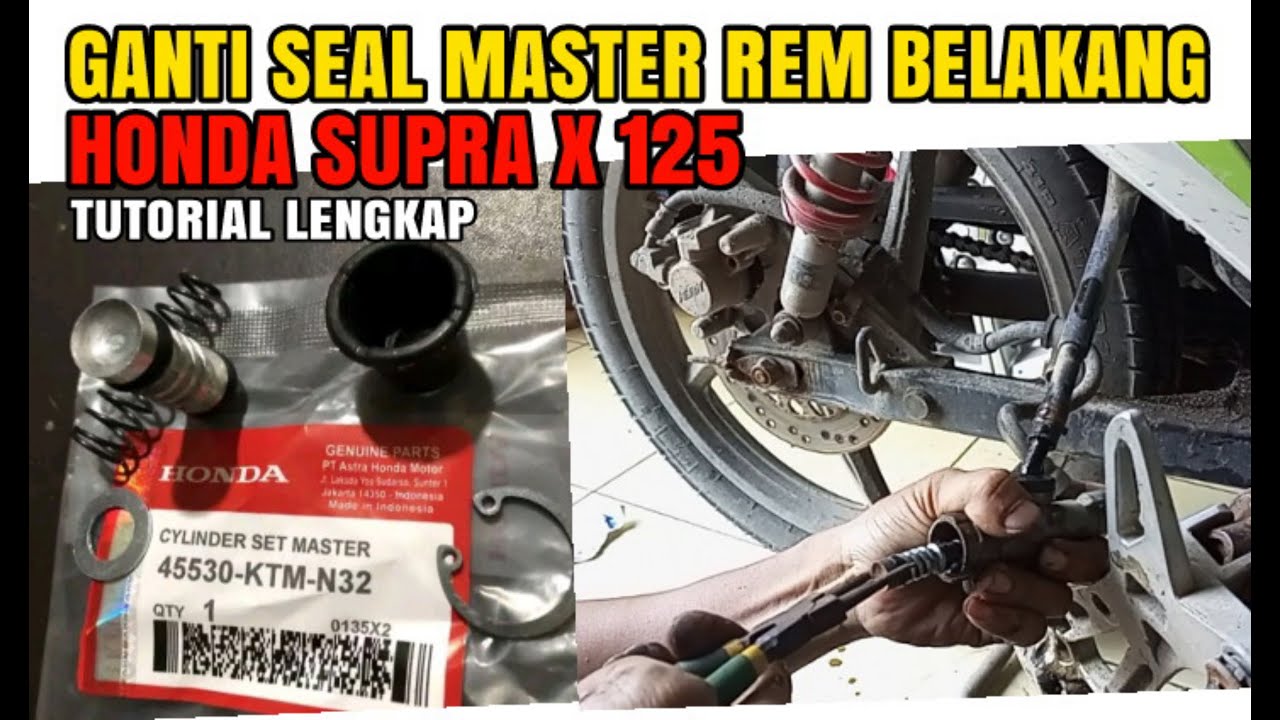 Ganti sendiri pasti bisa❗cara ganti SEAL KIT MASTER REM belakang Honda Supra x 125