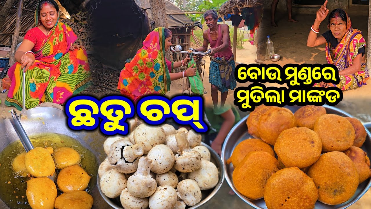 ଛତୁ ଚପ୍ || ବୋଉ ମୁଣ୍ଡରେ ମୁତିଲା ମାଙ୍କଡ଼ || Odia Family Vlog || Tapan Sanju Family Vlog