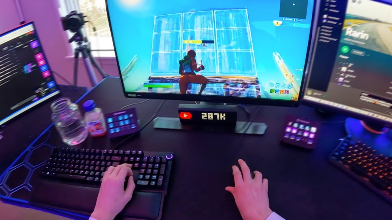 Fortnite but You Are Me Streaming (POV)😍  + Gaming Setup & ASMR