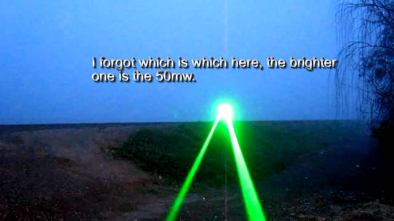 5mw vs 50mw vs cheap red laser {HD}