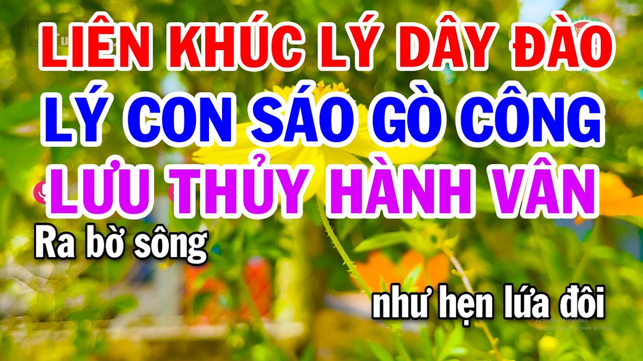 Karaoke Điệu Lý Dây Đào | Lý Con Sáo Gò Công | Lưu Thủy Hành Vân | Các Điệu Lý Nam Bộ
