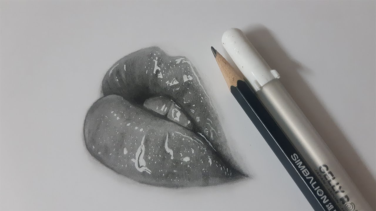 Hyper Realistic Lips Drawing | Graphite Pencils Drawing | Step by Step Tutorial