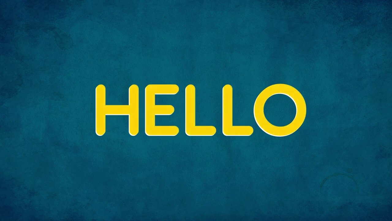 Hello Animation | Free Stock Video | Stock Footage | 4K