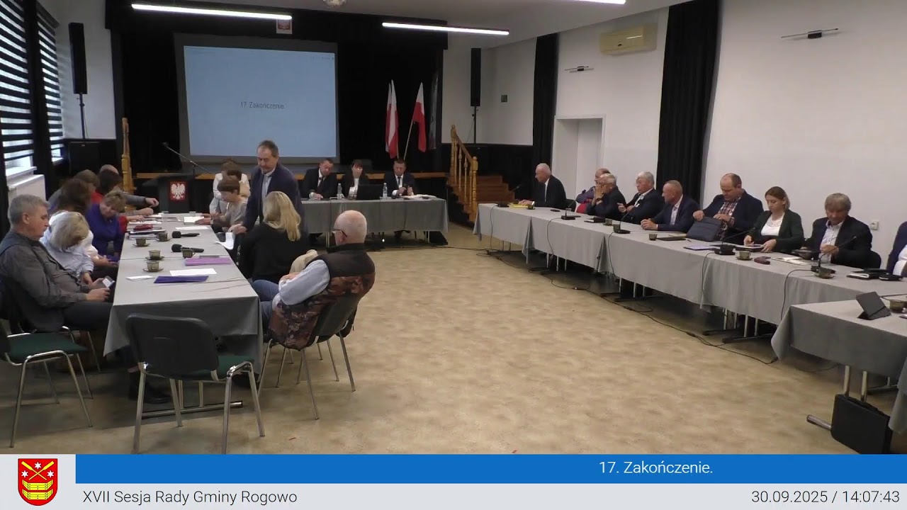 XVII Sesja Rady Gminy Rogowo z dnia 30 września 2025 r.