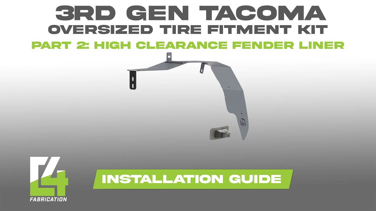 Oversized Tire Fitment Kit: High Clearance Fender Liner