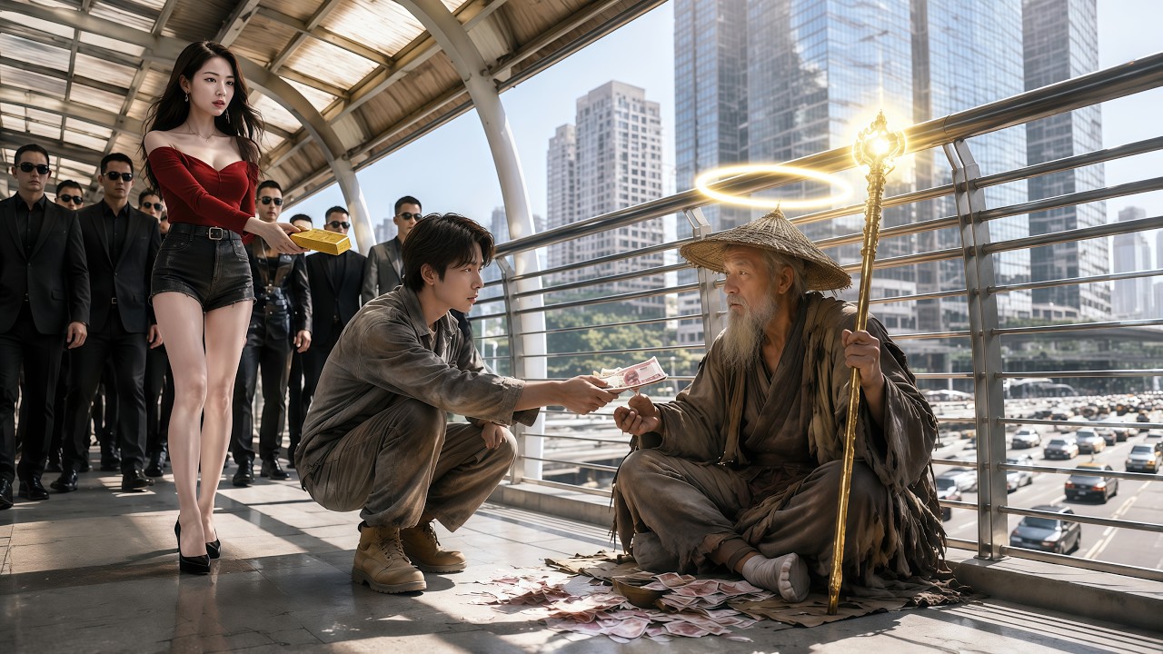 Poor lad give beggar $10,he's a god of wealth!receives a magic bank,drew many beauties suitors.