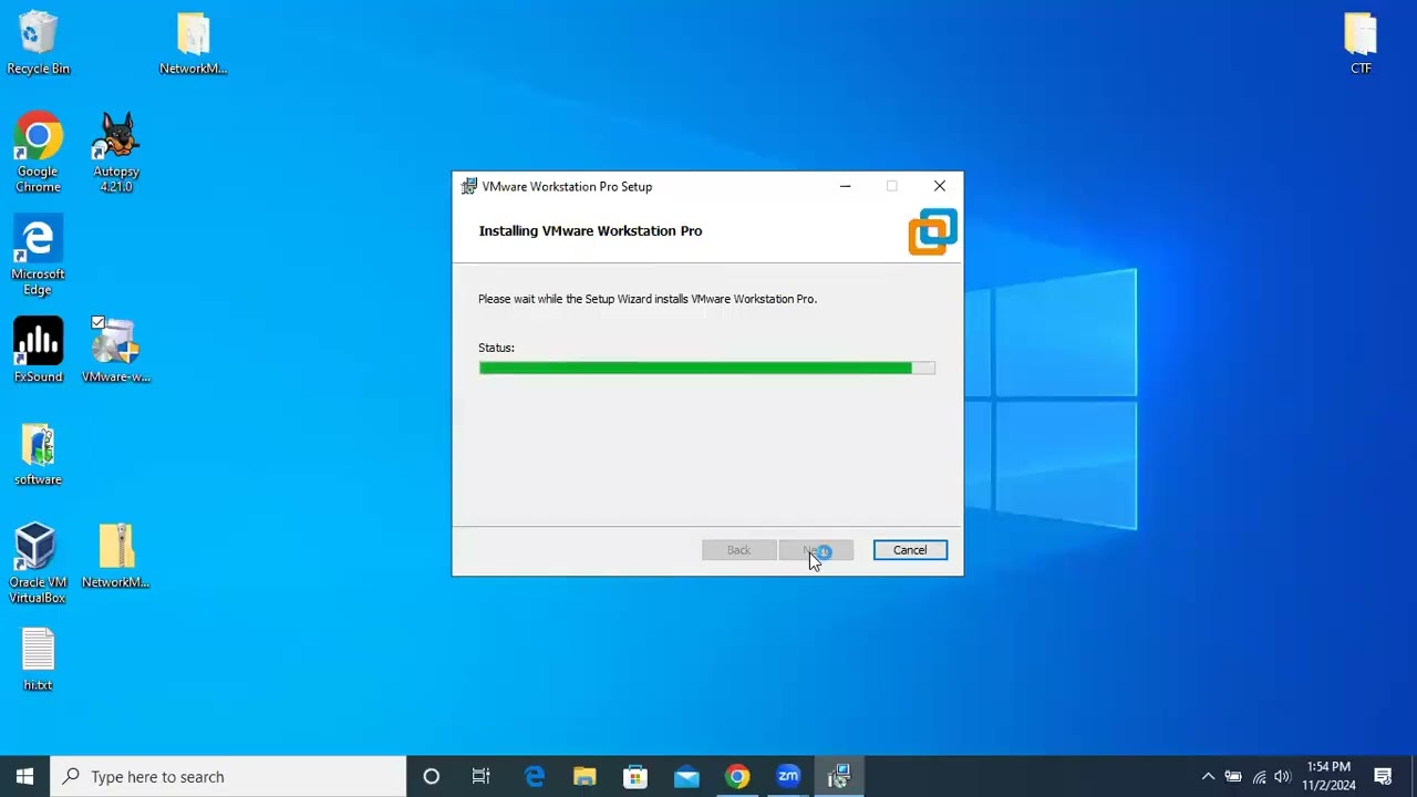 Installing VMware Workstation for Windows Users